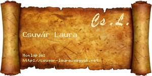 Csuvár Laura névjegykártya
